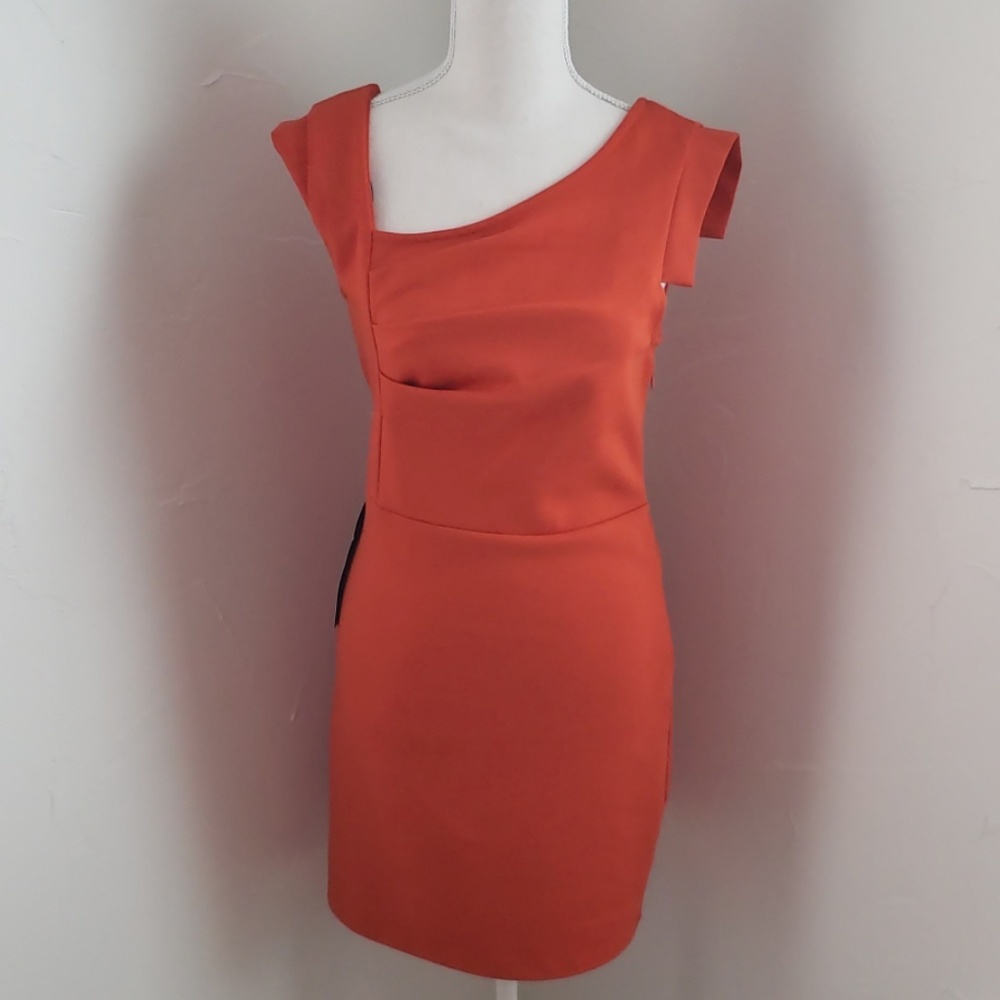 NWT Bebe Orange Knit Dress Sz M